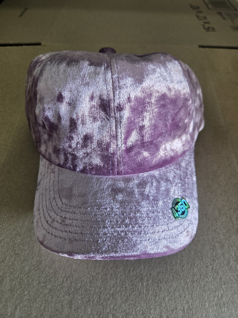 Womens Velvet Baseball Cap - Purple